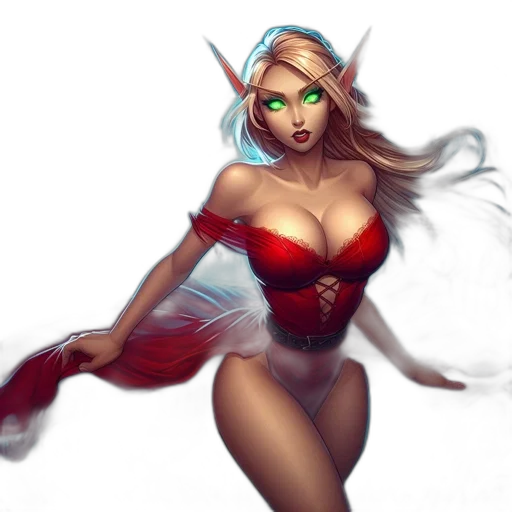 dress, fantasy art, concept art, comic book art transparent PNG cut-out