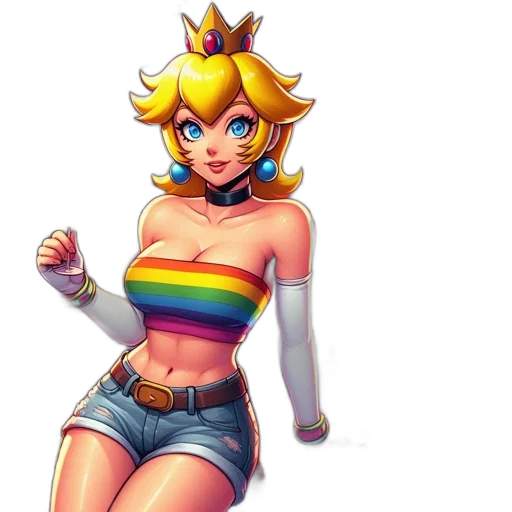 dress, crown, weapon, pixel art transparent PNG cut-out