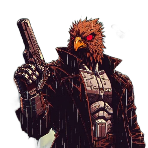 jacket, comic book art, concept art, cyberpunk transparent PNG cut-out