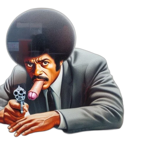 hat, face, weapon, jacket transparent PNG cut-out