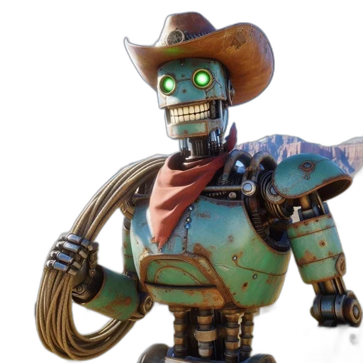 robot, weapon, 3d render, concept art transparent PNG cut-out