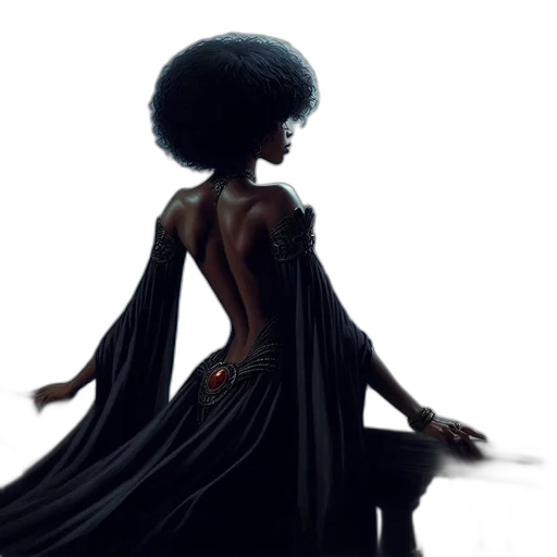 dress, hair, crown, concept art transparent PNG cut-out