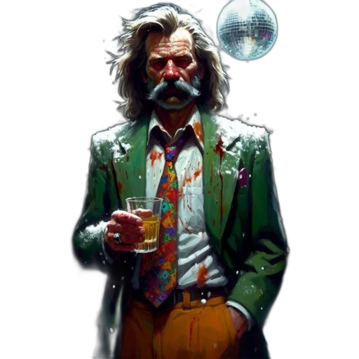 jacket, face, staff, concept art transparent PNG cut-out