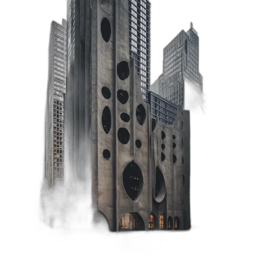 building, mask, robot, concept art transparent PNG cut-out