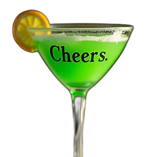 staff, 3d render, green, party transparent PNG cut-out