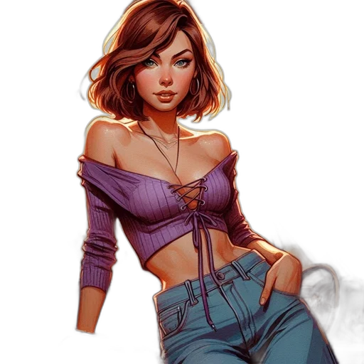 dress, comic book art, concept art, fantasy art transparent PNG cut-out