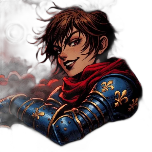face, sword, staff, fantasy art transparent PNG cut-out
