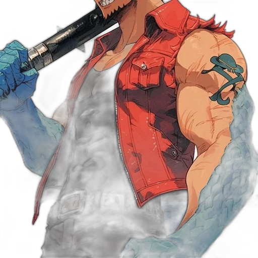 weapon, staff, sword, jacket transparent PNG cut-out