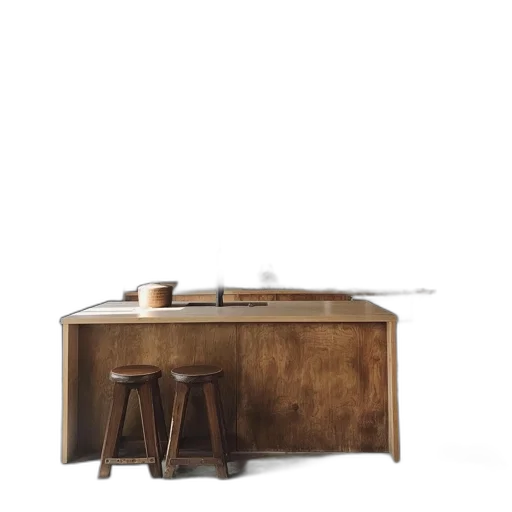 furniture, staff, 3d render, earth tones transparent PNG cut-out