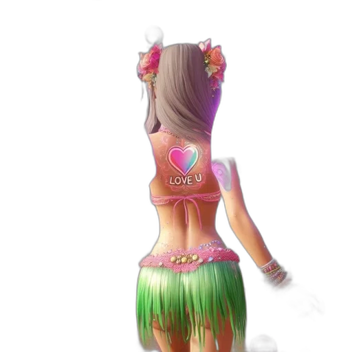 dress, staff, jewelry, hair transparent PNG cut-out