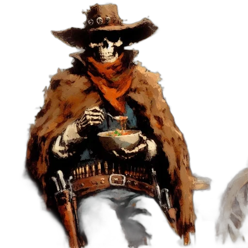 jacket, hat, mask, staff transparent PNG cut-out