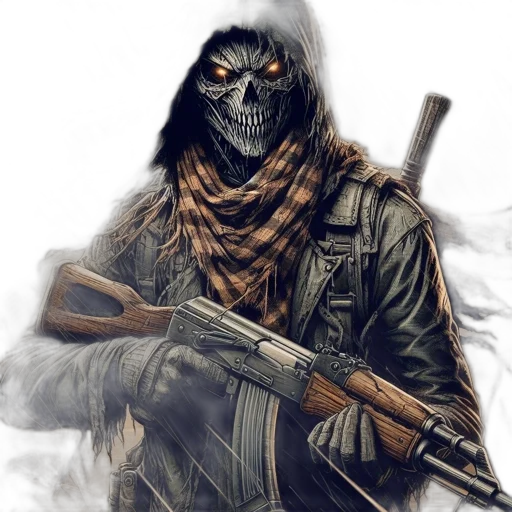 mask, weapon, jacket, face transparent PNG cut-out