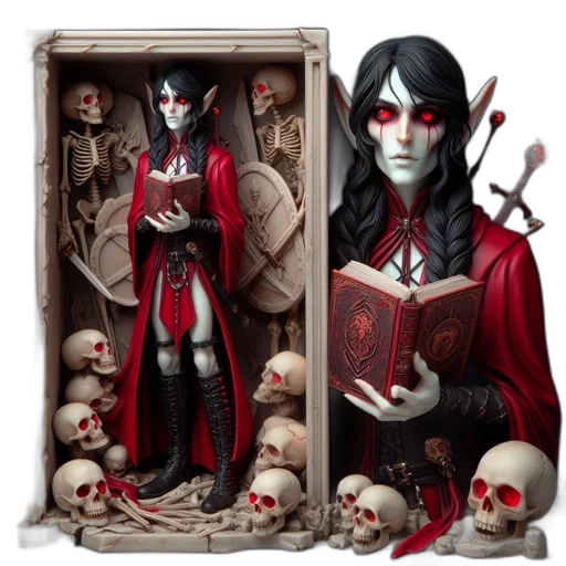 concept art, fantasy art, comic book art, red transparent PNG cut-out