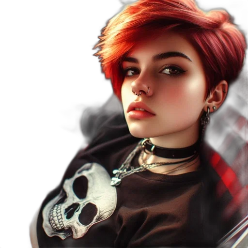 jacket, face, robot, hair transparent PNG cut-out