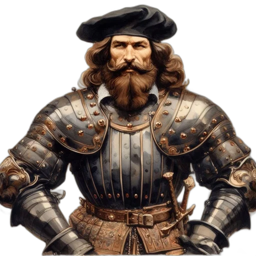 sword, face, 3d render, fantasy art transparent PNG cut-out