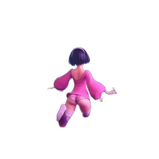 creature, weapon, staff, hair transparent PNG cut-out