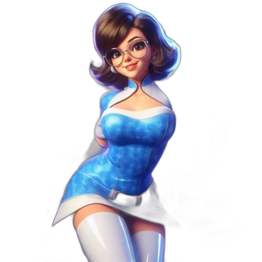 dress, robot, staff, concept art transparent PNG cut-out