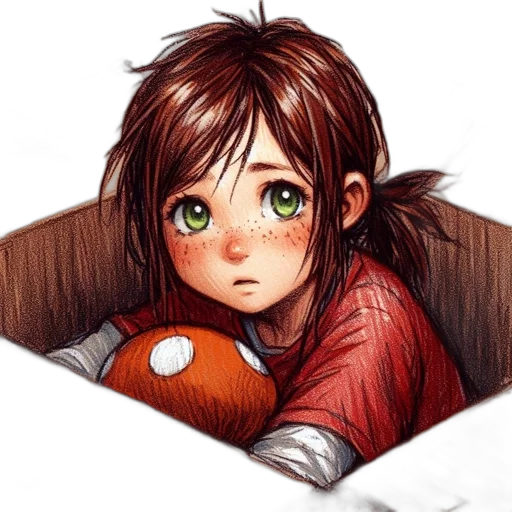 face, fantasy art, watercolor, comic book art transparent PNG cut-out