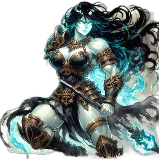 fantasy art, concept art, comic book art, anime transparent PNG cut-out