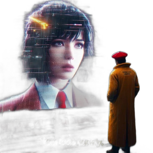 jacket, robot, face, concept art transparent PNG cut-out