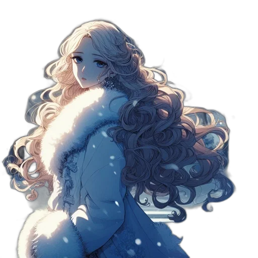 dress, hair, crown, creature transparent PNG cut-out