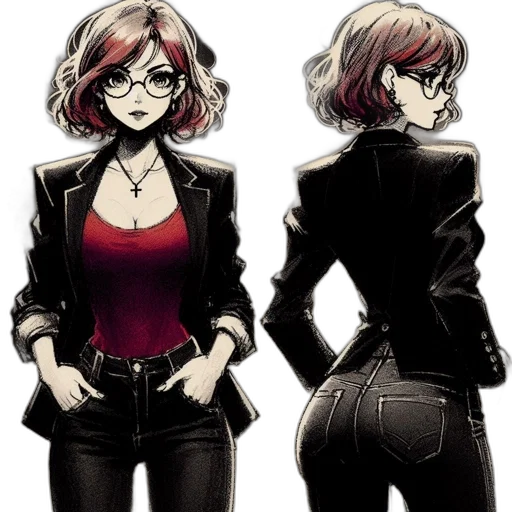 jacket, concept art, comic book art, cartoon transparent PNG cut-out