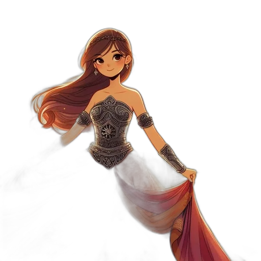 dress, fantasy art, concept art, watercolor transparent PNG cut-out