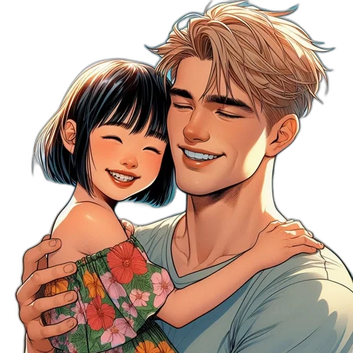 comic book art, watercolor, photorealistic, cartoon transparent PNG cut-out