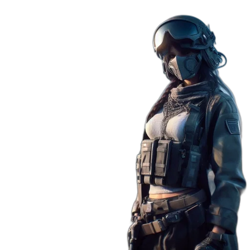 jacket, robot, concept art, cyberpunk transparent PNG cut-out