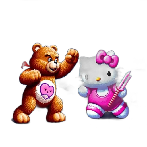 pixel art, concept art, 3d render, vaporwave transparent PNG cut-out