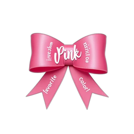 pink, ribbon, words, favorite transparent PNG cut-out