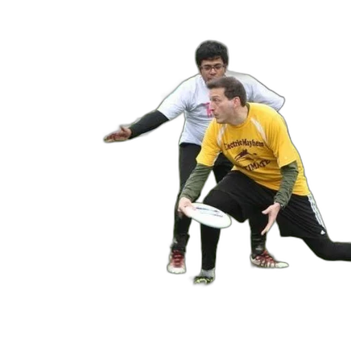 two, men, playing, frisbee transparent PNG cut-out