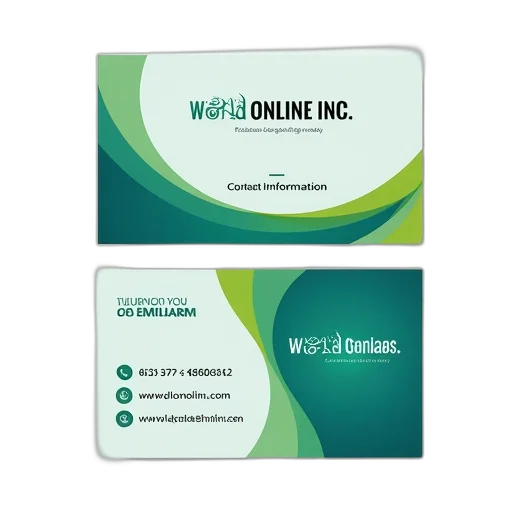 green, business, card, name transparent PNG cut-out