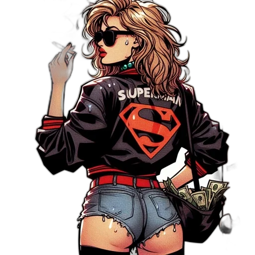 jacket, comic book art, cyberpunk, pixel art transparent PNG cut-out