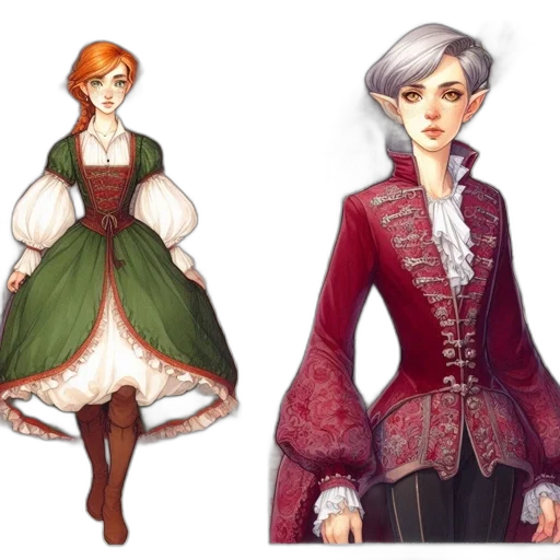 dress, concept art, fantasy art, pixel art transparent PNG cut-out