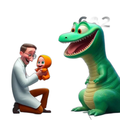 dragon, concept art, 3d render, cartoon transparent PNG cut-out