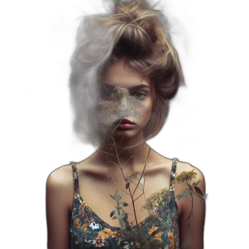mask, dress, face, hair transparent PNG cut-out