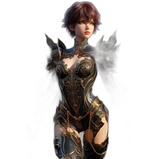dress, fantasy art, concept art, 3d render transparent PNG cut-out