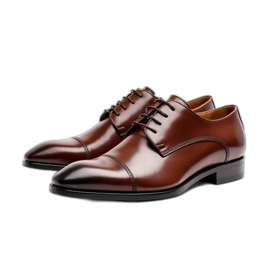 shoes, pair, brown, leather transparent PNG cut-out