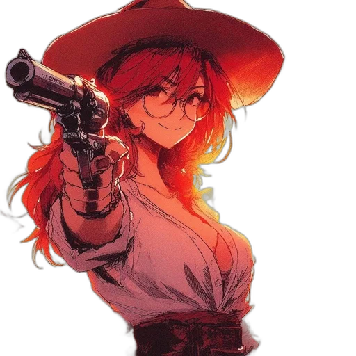 weapon, hat, staff, jacket transparent PNG cut-out