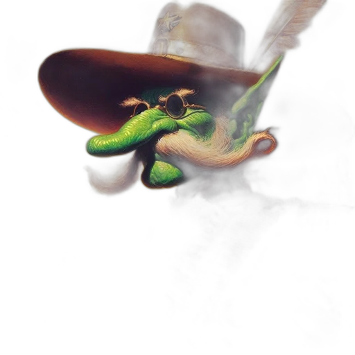 hat, dragon, staff, shoes transparent PNG cut-out