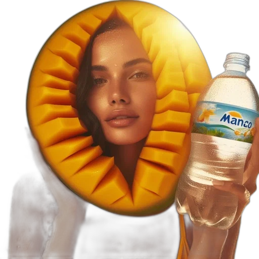 bottle, food, face, mask transparent PNG cut-out