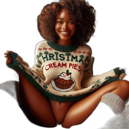 photorealistic, woman, relaxes, festive transparent PNG cut-out
