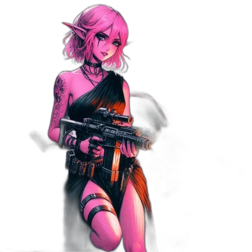weapon, staff, cyberpunk, concept art transparent PNG cut-out