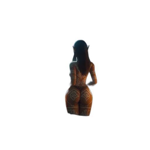 dress, jewelry, hair, creature transparent PNG cut-out