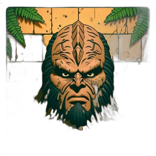 face, mask, creature, concept art transparent PNG cut-out