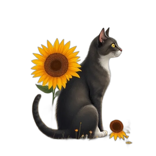flower, animal, staff, photorealistic transparent PNG cut-out