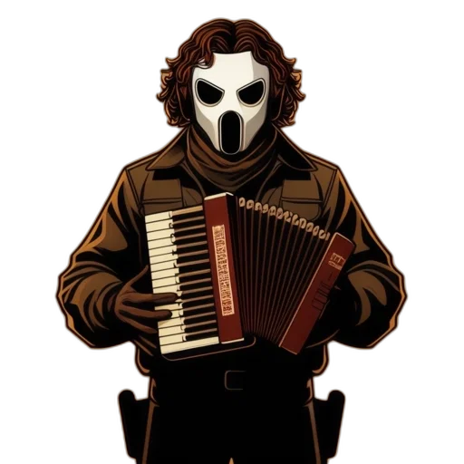 mask, jacket, robot, comic book art transparent PNG cut-out