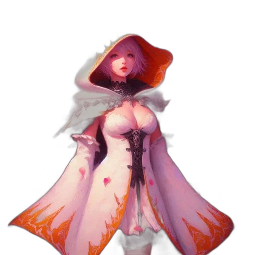 dress, staff, mask, concept art transparent PNG cut-out