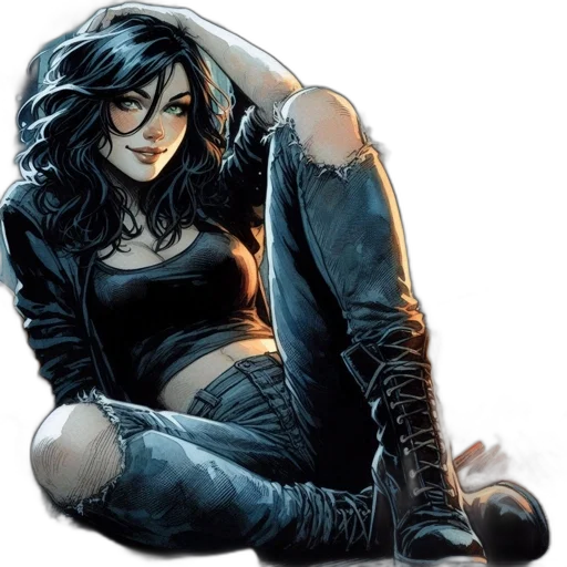 comic book art, concept art, cartoon, fantasy art transparent PNG cut-out